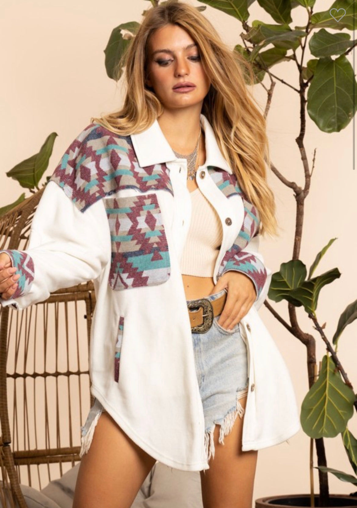 Mommin In Aztec Shacket