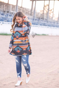 Tribal Print Sweater Top