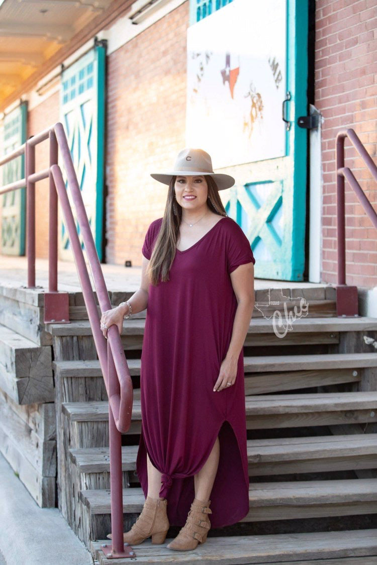 Burgundy Maxi Dress