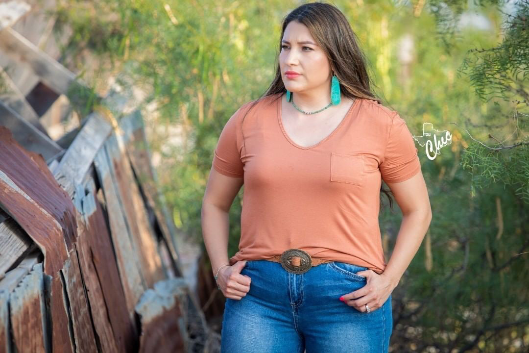 The Dunn Tee in rust