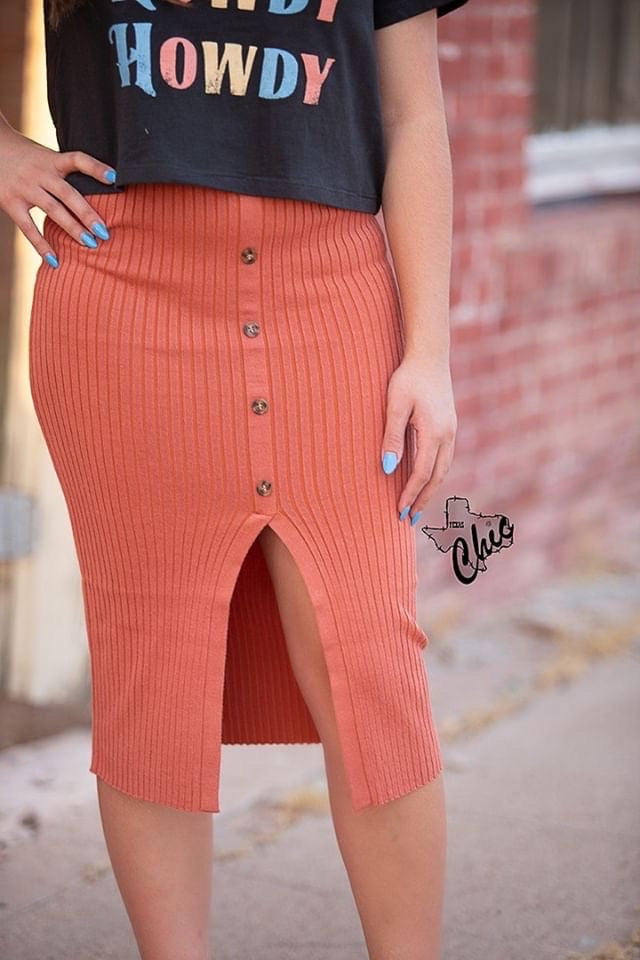 The Ashley Skirt in rust