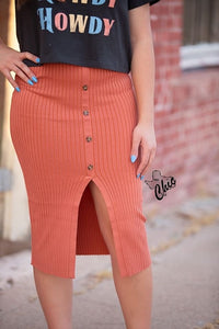 The Ashley Skirt in rust