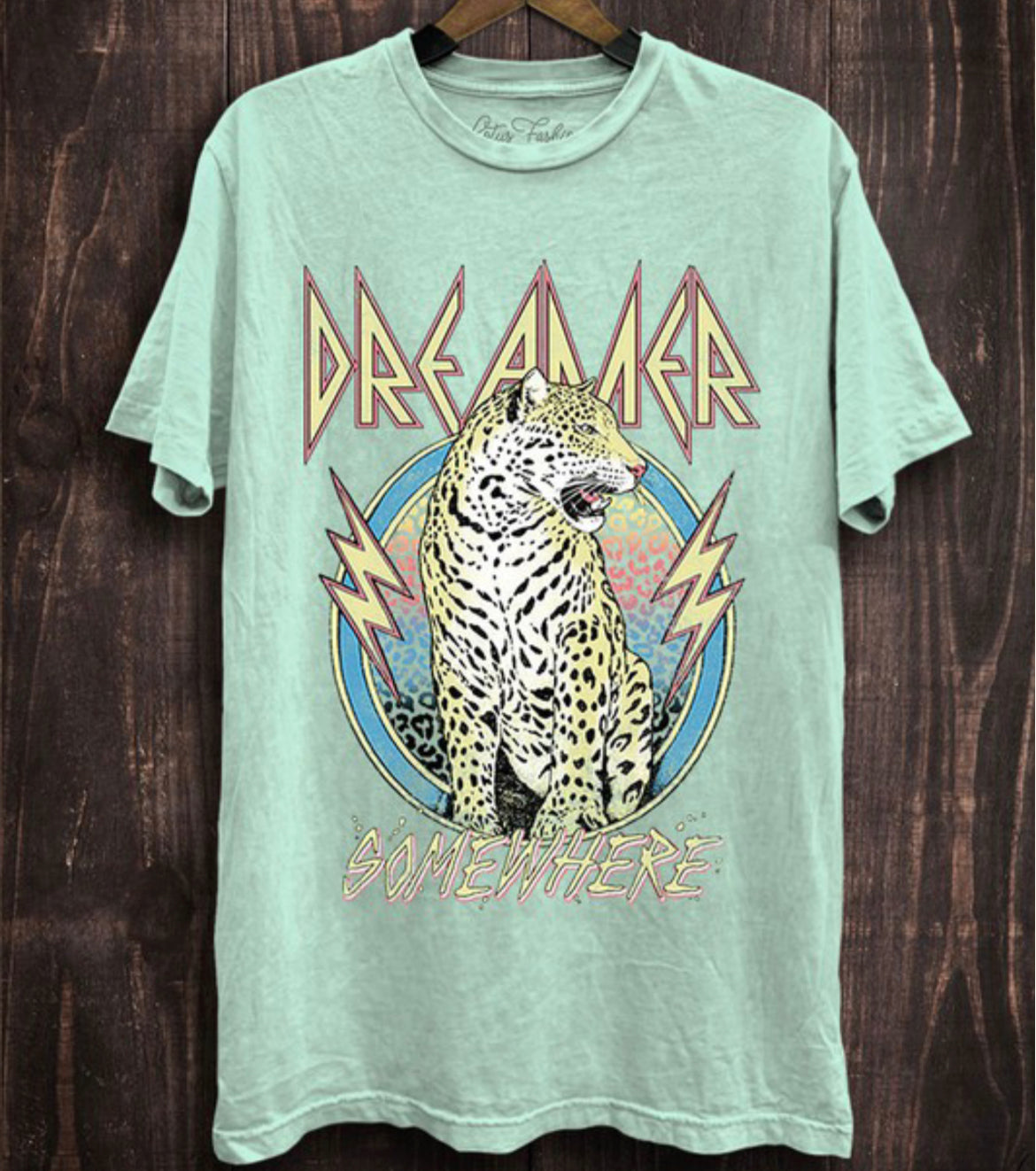 Dreamer leopard graphic tee