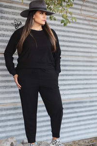 Black jogger set