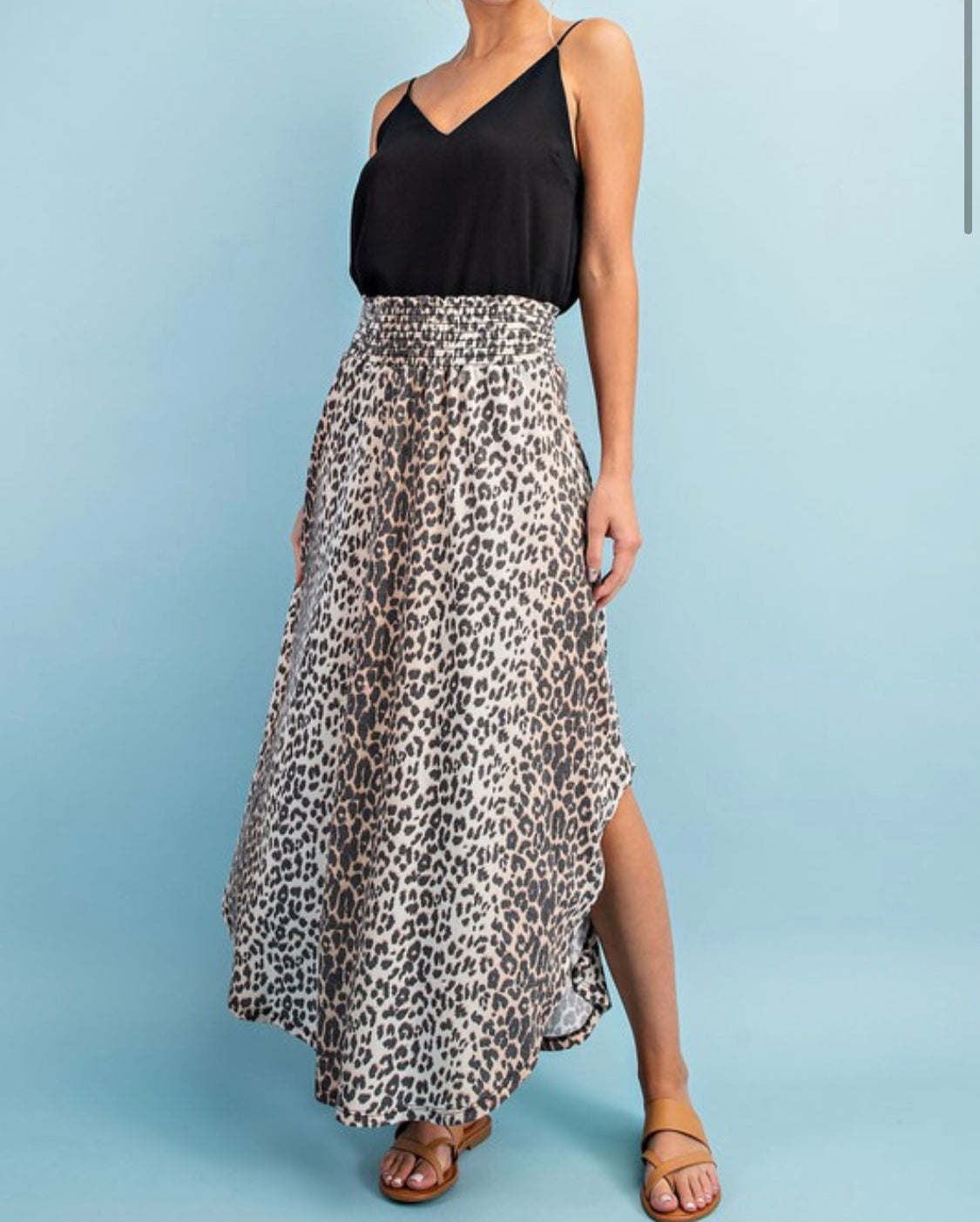 Cheetah Print Maxi Skirt