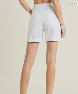 High waist boyfriend shorts
