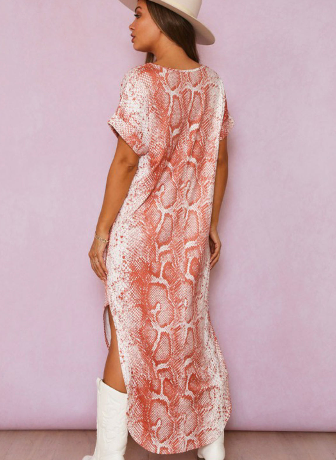 Tan Snake Print Maxi